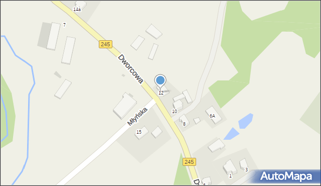 Gruczno, Dworcowa, 12, mapa Gruczno