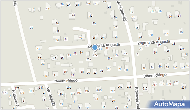 Hrubieszów, Dwernickiego Józefa, gen., 22a, mapa Hrubieszów