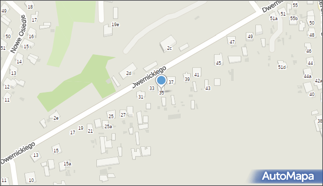 Hrubieszów, Dwernickiego Józefa, gen., 35, mapa Hrubieszów