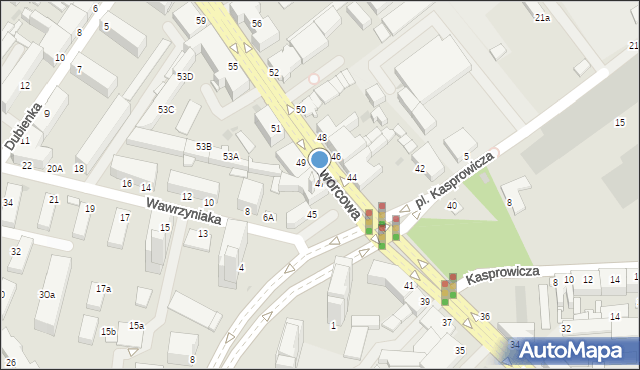 Inowrocław, Dworcowa, 47, mapa Inowrocławia