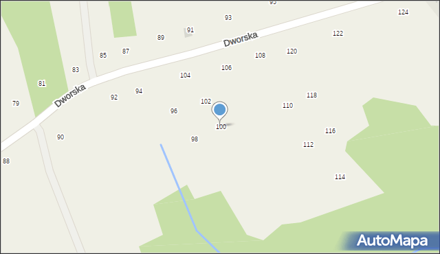 Izdebnik, Dworska, 100, mapa Izdebnik