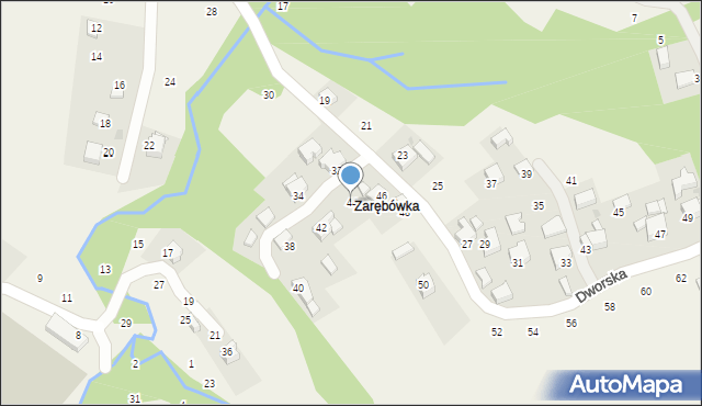 Izdebnik, Dworska, 44, mapa Izdebnik