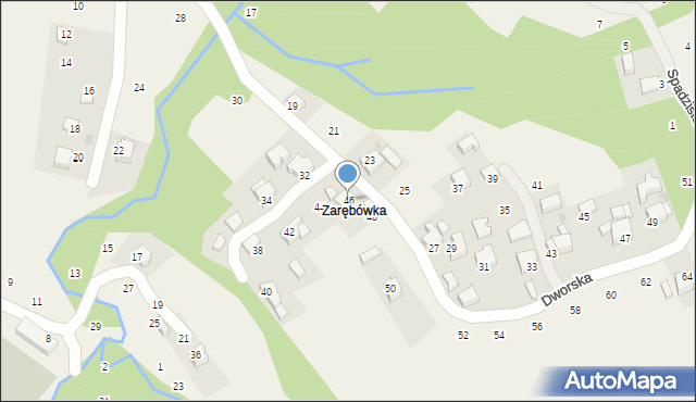 Izdebnik, Dworska, 46, mapa Izdebnik