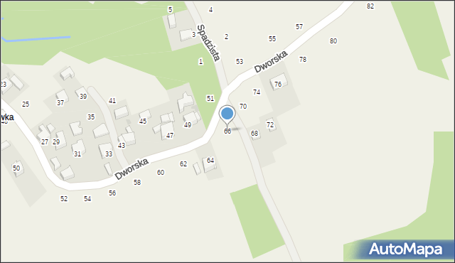 Izdebnik, Dworska, 66, mapa Izdebnik