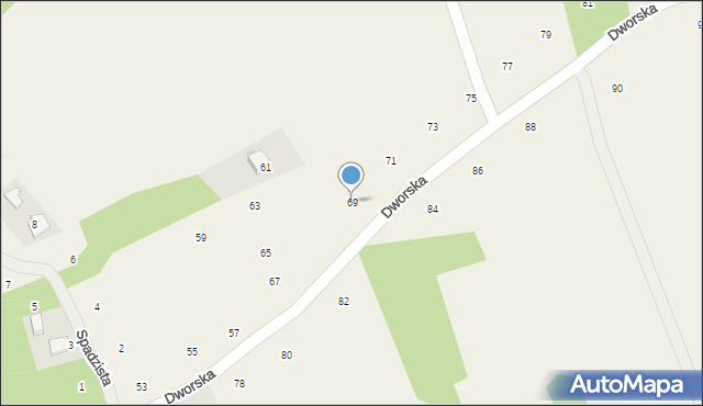 Izdebnik, Dworska, 69, mapa Izdebnik