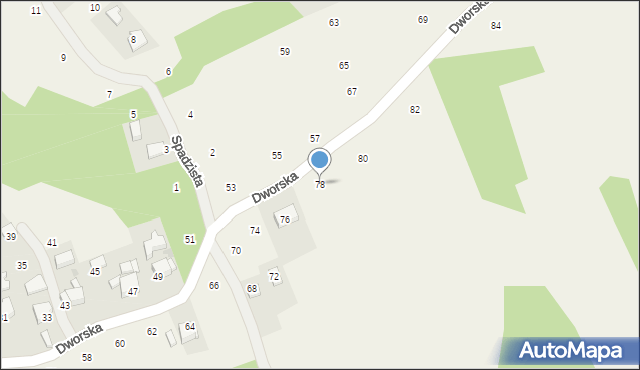 Izdebnik, Dworska, 78, mapa Izdebnik