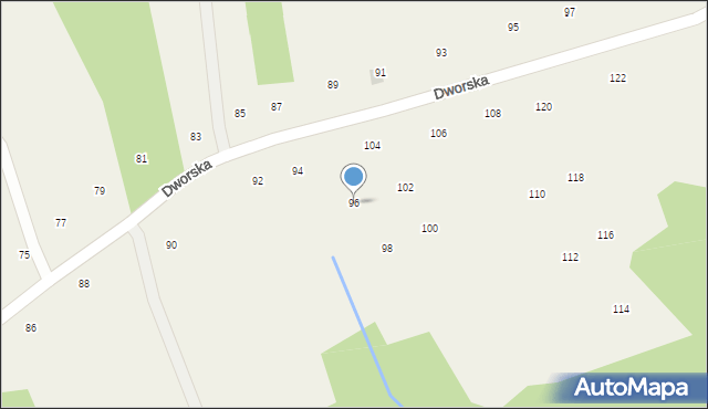 Izdebnik, Dworska, 96, mapa Izdebnik