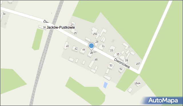 Jacków, Dworcowa, 46, mapa Jacków