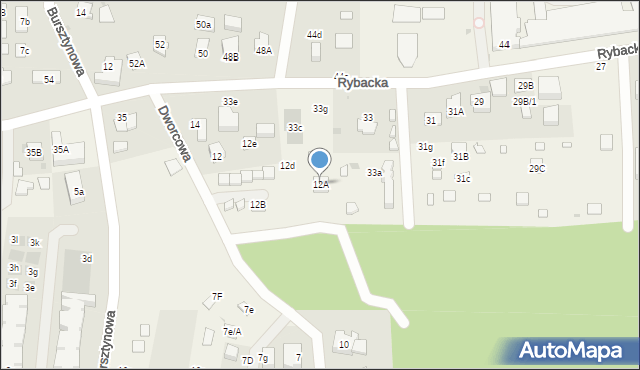 Jantar, Dworcowa, 12A, mapa Jantar