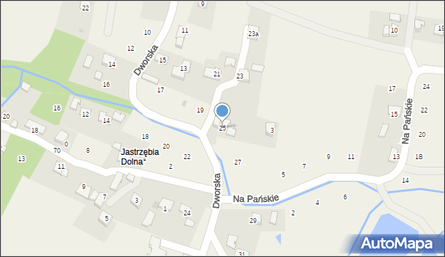 Jastrzębia, Dworska, 25, mapa Jastrzębia