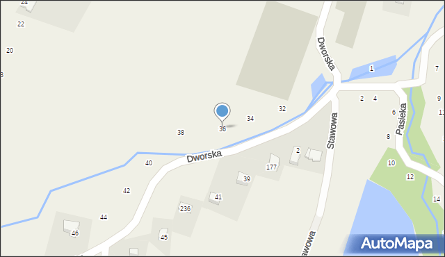 Jastrzębia, Dworska, 36, mapa Jastrzębia