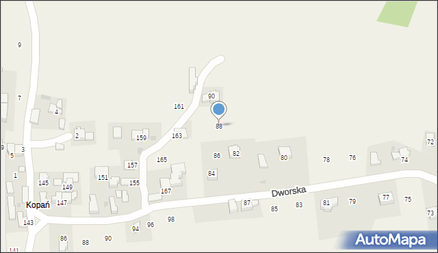 Jastrzębia, Dworska, 88, mapa Jastrzębia