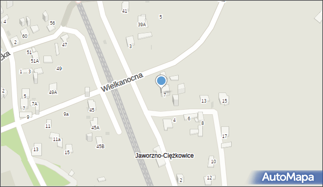 Jaworzno, Dworcowa, 7A, mapa Jaworzno
