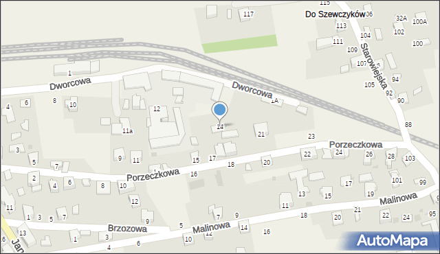 Jeleśnia, Dworcowa, 14, mapa Jeleśnia