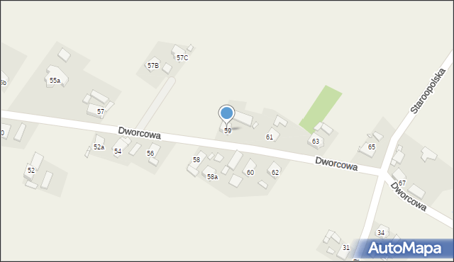 Jełowa, Dworcowa, 59, mapa Jełowa