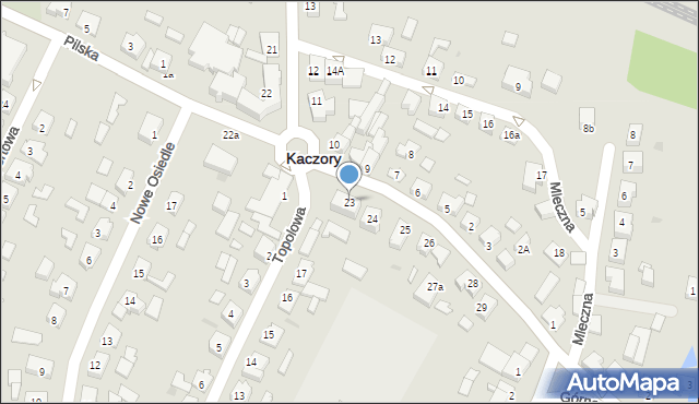 Kaczory, Dworcowa, 23, mapa Kaczory