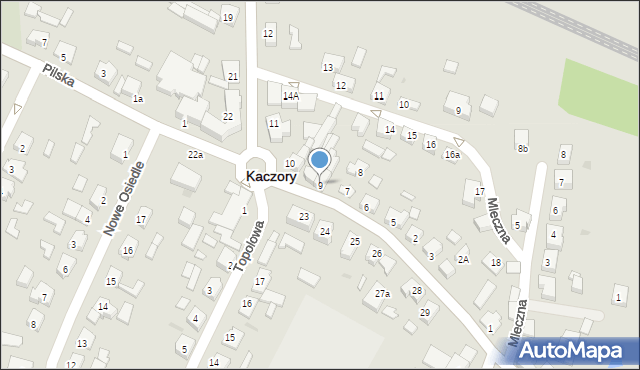 Kaczory, Dworcowa, 9, mapa Kaczory