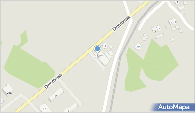 Kalisz Pomorski, Dworcowa, 11a, mapa Kalisz Pomorski