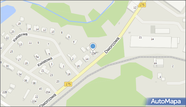 Kalisz Pomorski, Dworcowa, 12a, mapa Kalisz Pomorski