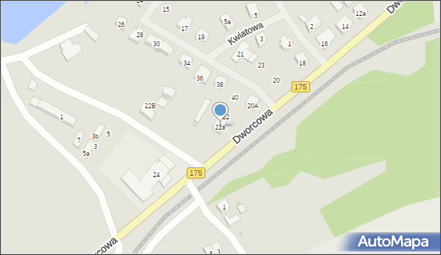 Kalisz Pomorski, Dworcowa, 22a, mapa Kalisz Pomorski