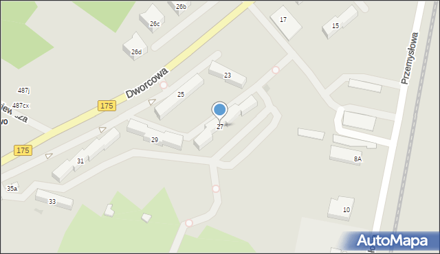 Kalisz Pomorski, Dworcowa, 27, mapa Kalisz Pomorski