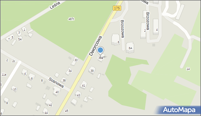 Kalisz Pomorski, Dworcowa, 39a, mapa Kalisz Pomorski