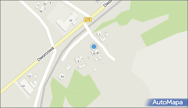 Kalisz Pomorski, Dworcowa, 5, mapa Kalisz Pomorski