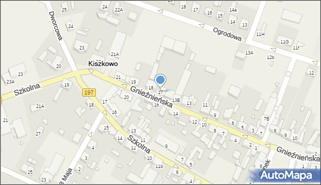 Kiszkowo, Dworcowa, 17, mapa Kiszkowo