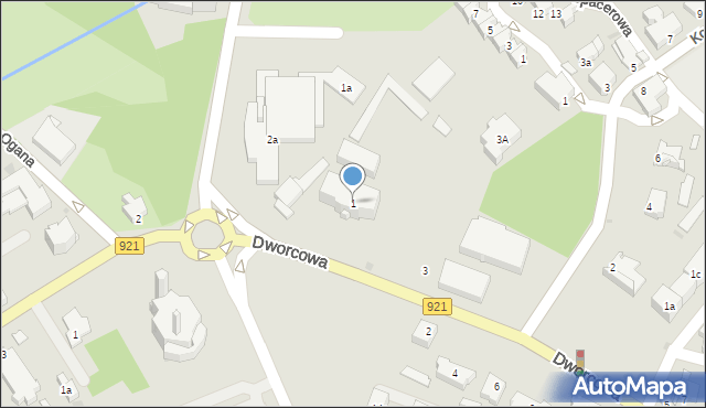 Knurów, Dworcowa, 1, mapa Knurów