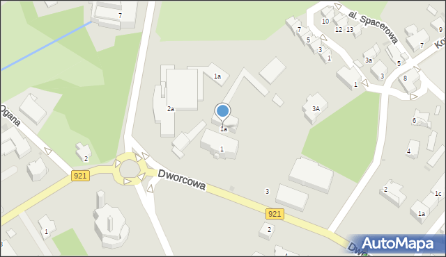 Knurów, Dworcowa, 1a, mapa Knurów