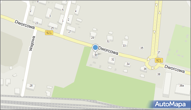 Knurów, Dworcowa, 30, mapa Knurów