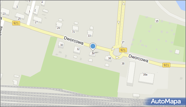 Knurów, Dworcowa, 34, mapa Knurów