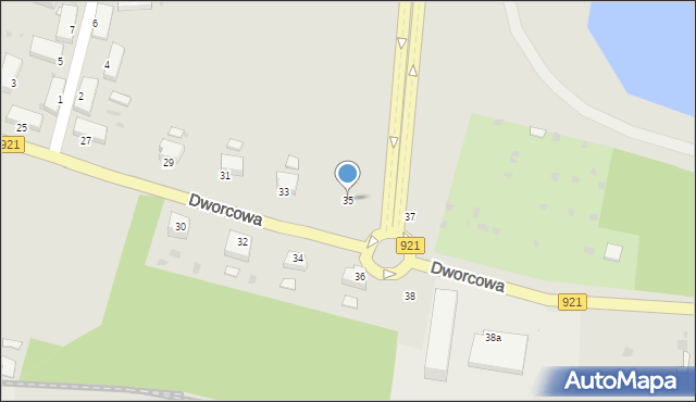 Knurów, Dworcowa, 35, mapa Knurów