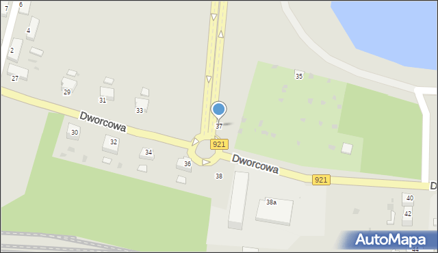 Knurów, Dworcowa, 37, mapa Knurów