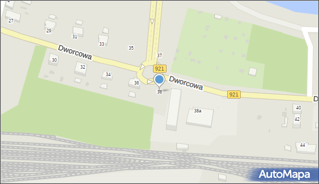 Knurów, Dworcowa, 38, mapa Knurów