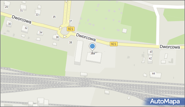 Knurów, Dworcowa, 38a, mapa Knurów