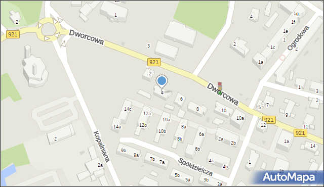 Knurów, Dworcowa, 4, mapa Knurów