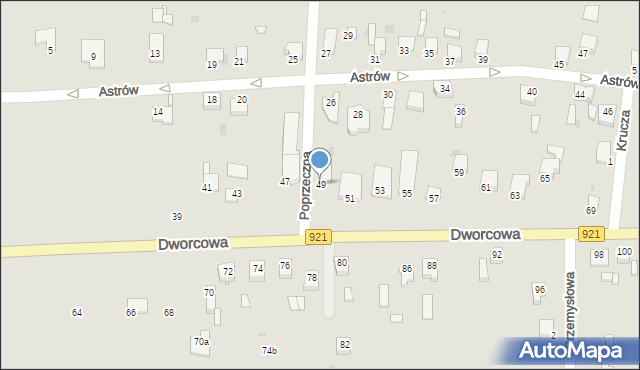 Knurów, Dworcowa, 49, mapa Knurów