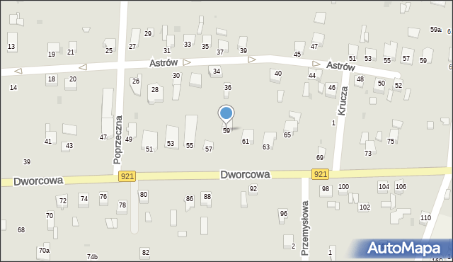Knurów, Dworcowa, 59, mapa Knurów