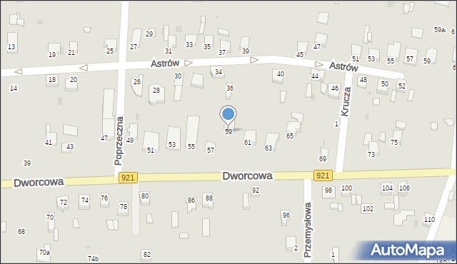 Knurów, Dworcowa, 59, mapa Knurów