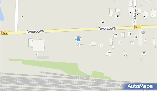Knurów, Dworcowa, 64, mapa Knurów