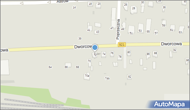 Knurów, Dworcowa, 72, mapa Knurów