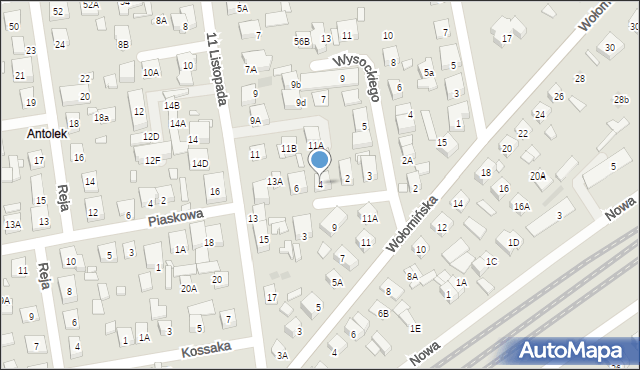 Kobyłka, Dwernickiego Józefa, gen., 4, mapa Kobyłka