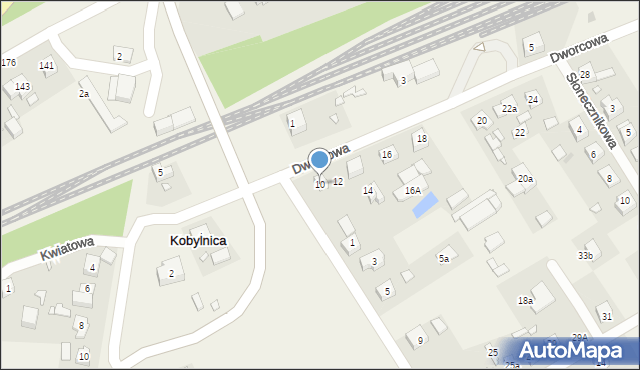 Kobylnica, Dworcowa, 10, mapa Kobylnica