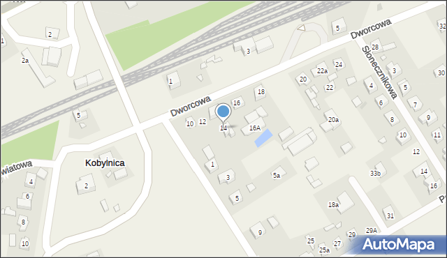 Kobylnica, Dworcowa, 14, mapa Kobylnica