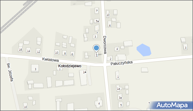 Kołodziejewo, Dworcowa, 1, mapa Kołodziejewo