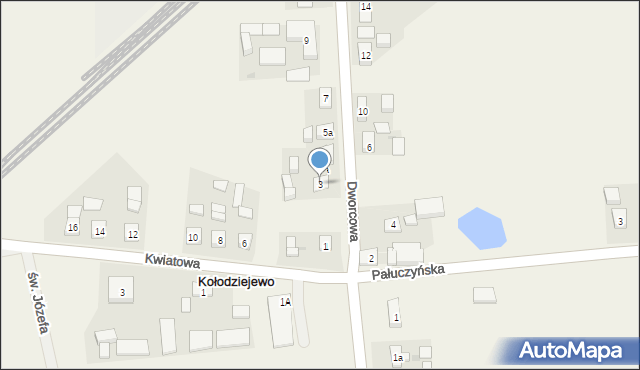 Kołodziejewo, Dworcowa, 3, mapa Kołodziejewo