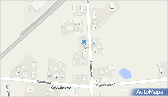 Kołodziejewo, Dworcowa, 5a, mapa Kołodziejewo