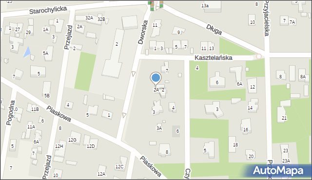 Konstancin-Jeziorna, Dworska, 2A, mapa Konstancin-Jeziorna