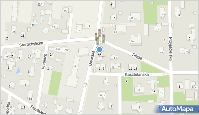 Konstancin-Jeziorna, Dworska, 9, mapa Konstancin-Jeziorna